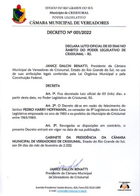 Decreto 001-2022