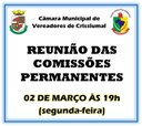 REUNIÃO COMISSÕES PERMAMENTES